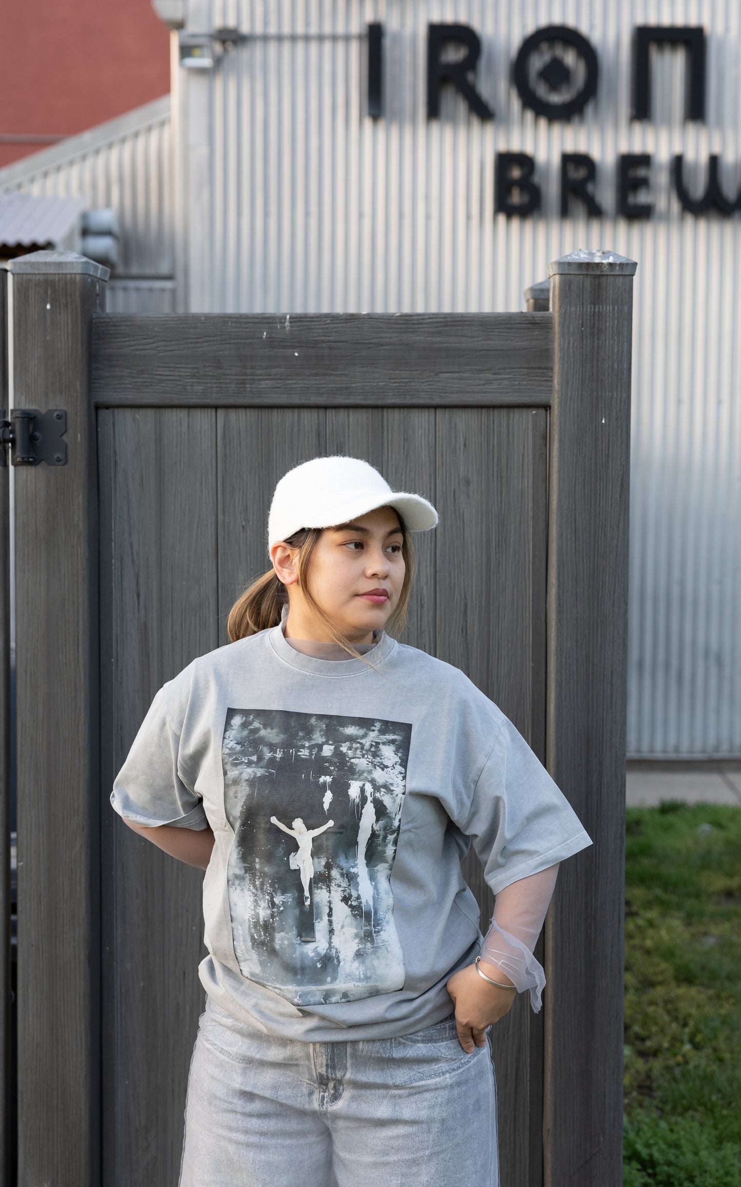 Cross T-Shirt - Medium Ashed