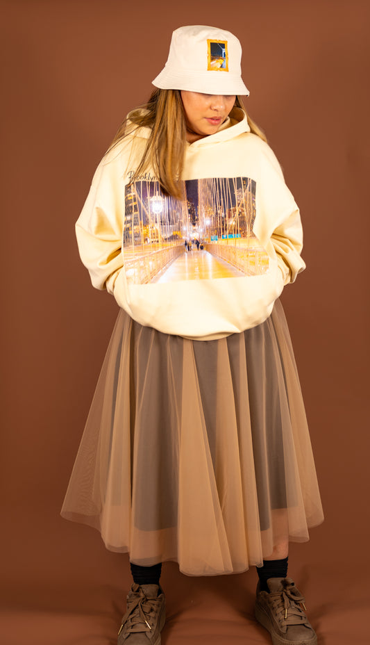 Brooklyn - Boxy Hoodie - Apricot