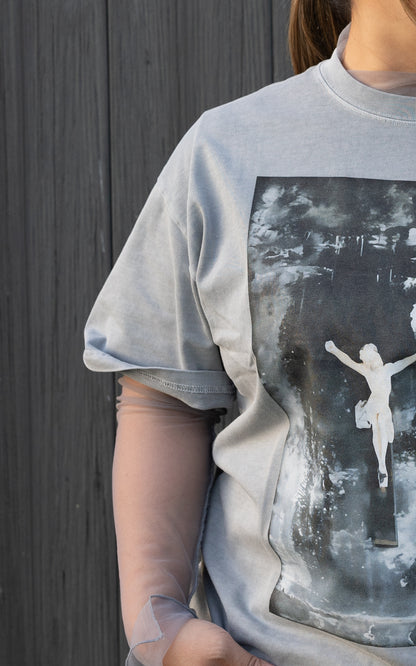 Cross T-Shirt - Medium Ashed